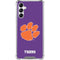 Clemson University Tiger Print Purple Galaxy A15 5G Clear Case