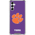 Clemson University Tiger Print Purple Galaxy A15 5G Clear Case