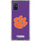 Clemson University Tiger Print Purple Galaxy A51 5G Clear Case