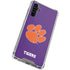 Clemson University Tiger Print Purple Galaxy A54 5G Clear Case