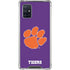 Clemson University Tiger Print Purple Galaxy A71 5G Clear Case