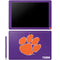 Clemson University Tiger Print Purple Galaxy Book 12in Skin