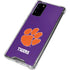 Clemson University Tiger Print Purple Galaxy Note20 5G Clear Case