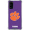 Clemson University Tiger Print Purple Galaxy S20 FE Clear Case
