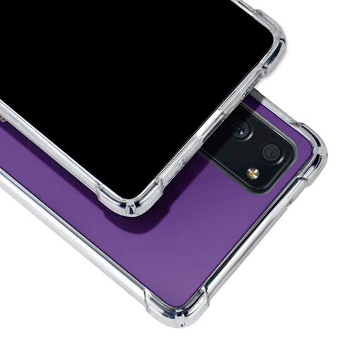 Clemson University Tiger Print Purple Galaxy S20 FE Clear Case