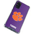 Clemson University Tiger Print Purple Galaxy S20 FE Clear Case