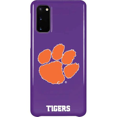 Clemson University Tiger Print Purple Galaxy S20 Lite Case