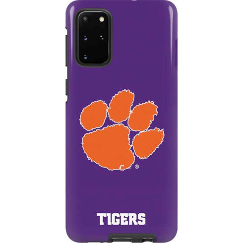 Clemson University Tiger Print Purple Galaxy S20 Plus Pro Case