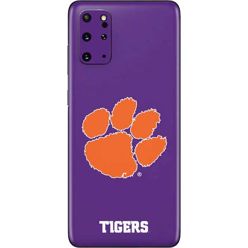 Clemson University Tiger Print Purple Galaxy S20 Plus Skin