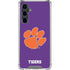 Clemson University Tiger Print Purple Galaxy S23 FE Clear Case