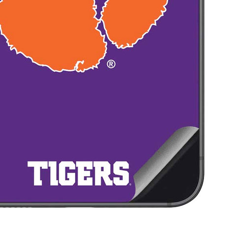 Clemson University Tiger Print Purple Galaxy S23 FE Skin