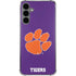 Clemson University Tiger Print Purple Galaxy S24 Plus Clear Case