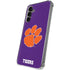Clemson University Tiger Print Purple Galaxy S24 Plus Clear Case