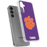 Clemson University Tiger Print Purple Galaxy S24 Plus Clear Case