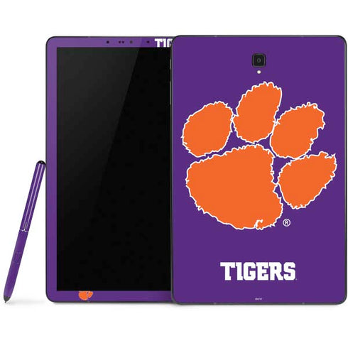 Clemson University Tiger Print Purple Samsung Galaxy Tab Skin