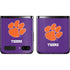 Clemson University Tiger Print Purple Galaxy Z Flip Skin