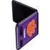 Clemson University Tiger Print Purple Galaxy Z Flip Skin