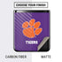 Clemson University Tiger Print Purple Galaxy Z Flip Skin