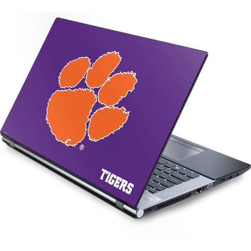 Clemson University Tiger Print Purple Generic Laptop Skin