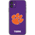 Clemson University Tiger Print Purple iPhone 11 Skin