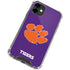 Clemson University Tiger Print Purple iPhone 12 Clear Case