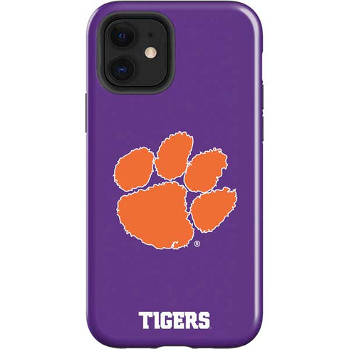 Clemson University Tiger Print Purple iPhone 12 Impact Case