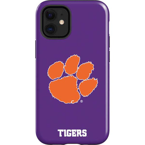 Clemson University Tiger Print Purple iPhone 12 Mini Impact Case