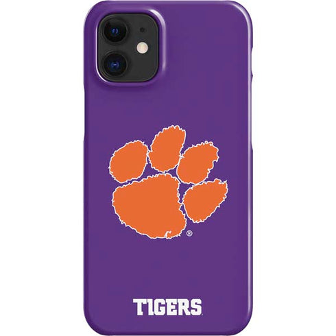 Clemson University Tiger Print Purple iPhone 12 Mini Lite Case