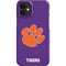 Clemson University Tiger Print Purple iPhone 12 Mini Lite Case