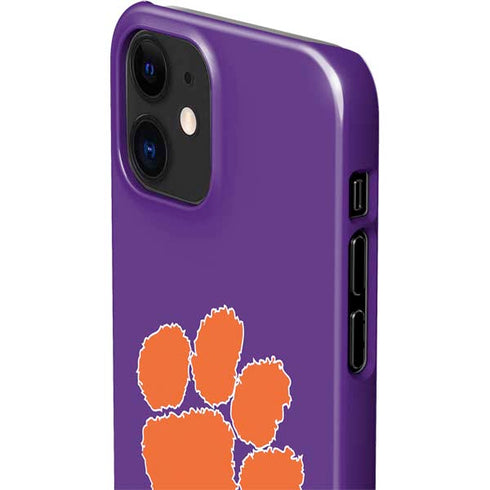 Clemson University Tiger Print Purple iPhone 12 Mini Lite Case