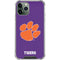 Clemson University Tiger Print Purple iPhone 12 Pro Clear Case