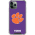 Clemson University Tiger Print Purple iPhone 12 Pro Clear Case