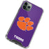 Clemson University Tiger Print Purple iPhone 12 Pro Clear Case