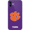 Clemson University Tiger Print Purple iPhone 12 Skin