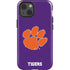 Clemson University Tiger Print Purple iPhone 15 Impact Case