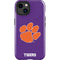 Clemson University Tiger Print Purple iPhone 15 Plus Impact Case