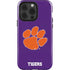 Clemson University Tiger Print Purple iPhone 15 Pro Impact Case