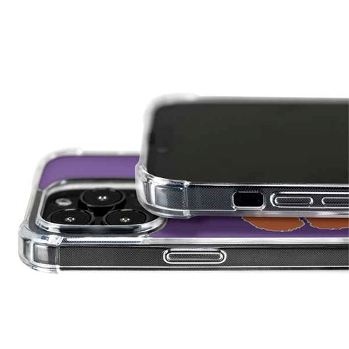 Clemson University Tiger Print Purple iPhone 15 Pro MagSafe Case