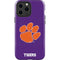 Clemson University Tiger Print Purple iPhone 15 Pro Max Impact Case