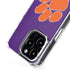 Clemson University Tiger Print Purple iPhone 15 Pro Max MagSafe Case