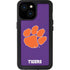 Clemson University Tiger Print Purple iPhone 15 Waterproof Case