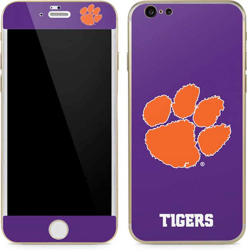 Clemson University Tiger Print Purple iPhone 6/6s Skin