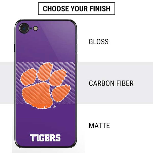 Clemson University Tiger Print Purple iPhone SE (2nd & 3rd Gen) Skin