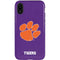 Clemson University Tiger Print Purple iPhone XR Pro Case