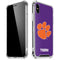 Clemson University Tiger Print Purple iPhone XS Max Clear Case