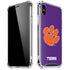 Clemson University Tiger Print Purple iPhone XS Max Clear Case