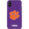 Clemson University Tiger Print Purple iPhone XS Pro Case