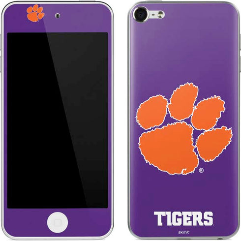 Clemson University Tiger Print Purple Apple iPod Skin