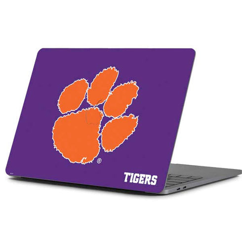 Clemson University Tiger Print Purple Apple MacBook Pro 13-inch Skin