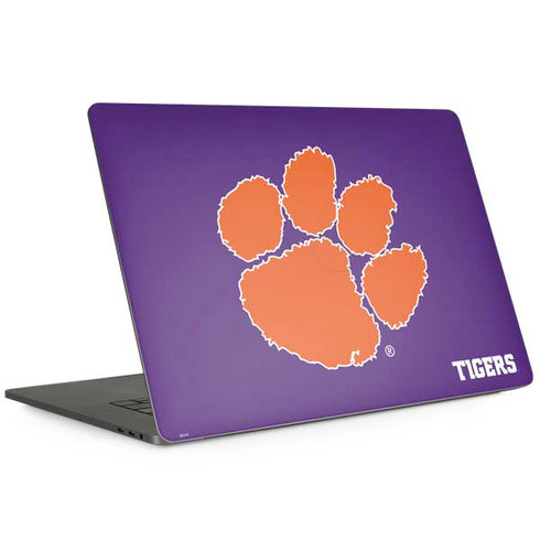 Clemson University Tiger Print Purple Apple MacBook Pro 15-inch Skin